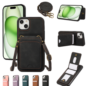 Étui portefeuille à rabat pour iPhone 14/15/16/17 Pro avec cordon, vente en gros d'usine - Product Image 3