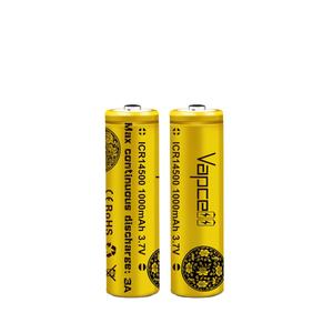 Vapcell 3.7v ICR1 <span class=keywords><strong>4500</strong></span> 1000mah 3a <span class=keywords><strong>Li</strong></span>-<span class=keywords><strong>ion</strong></span> <span class=keywords><strong>Li</strong></span> <span class=keywords><strong>Ion</strong></span> tombol isi ulang 14500 atas baterai Lithium <span class=keywords><strong>ion</strong></span> - Product Image 1