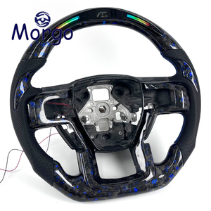 Accesorios Interiores para Automóviles, Volante Deportivo Personalizado de Fibra de Carbono con LED Forjado para Ford Raptor F150 F250 F350 2015-<span class=keywords><strong>2018</strong></span> - Product Image 2