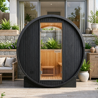 Ruang Sauna Tong Kayu Cedar Merah Jepang Modern Smartmak Outdoor dengan Atap Logam untuk Penggunaan di Vila