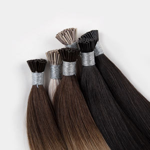 Alta calidad 100% humano 12A ruso <span class=keywords><strong>virgen</strong></span> HairI-Tip extensiones longevidad cutícula alineada, Remy recto sin enredos sin desprendimiento - Product Image 1