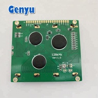 Layar LCD Kustom Biru Putih STN LCD 128x64 ST7920 8bit parallel spi 128x64 layar grafis LCD dengan PCB