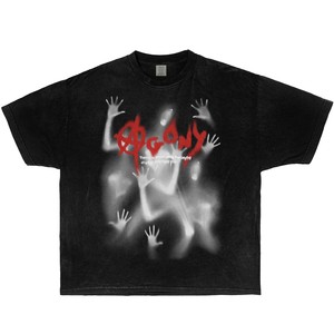T-shirt Boxy con Grafica Agony Souls da Donna, Girocollo a Maniche Corte, in Jersey Stampato 100% Cotone, Stile Streetwear Estivo - Product Image 1