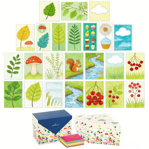 Fabricant OEM, cartes <span class=keywords><strong>de</strong></span> vœux personnalisées en vrac, variété assortie, joyeux anniversaire, Noël, festival, merci, avec enveloppes et boîte - Product Image 5