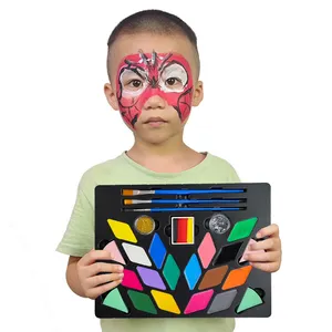 Hot Sale Free Custom Art Body For Kid OEM Set Brillant Make Up Color Painting Palette Halloween And Makeup Face Paint Kit