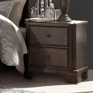 Juego de Dormitorio Moderno Transicional de 5 Piezas con Acabado Envejecido, que Incluye Cama con Panel de Almacenamiento, Cómoda, Espejo, Cajonera y Mesita de Noche, en Color Marrón Oscuro - Product Image 4