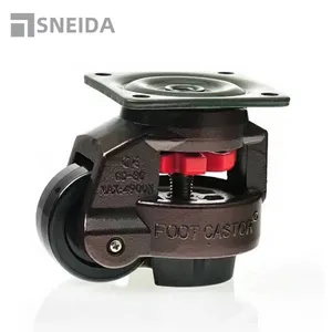 SNEIDA pé ajustável Heavy Duty máquina móvel nivelamento roda footmaster GD60S altura ajustável nivelamento rodízio rodas