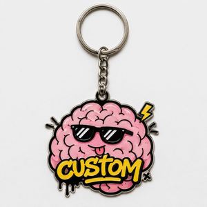 Llaveros personalizados de alta calidad con diseño de cerebro divertido, llaveros de dibujos animados, regalo de moda para tiendas de ropa urbana, recuerdo, llavero. - Product Image 3