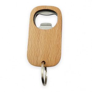 Porte-clés écologiques personnalisés avec décapsuleur, vente en gros d'usine, décapsuleur en bois vierge, porte-clés gravé au laser avec logo - Product Image 4