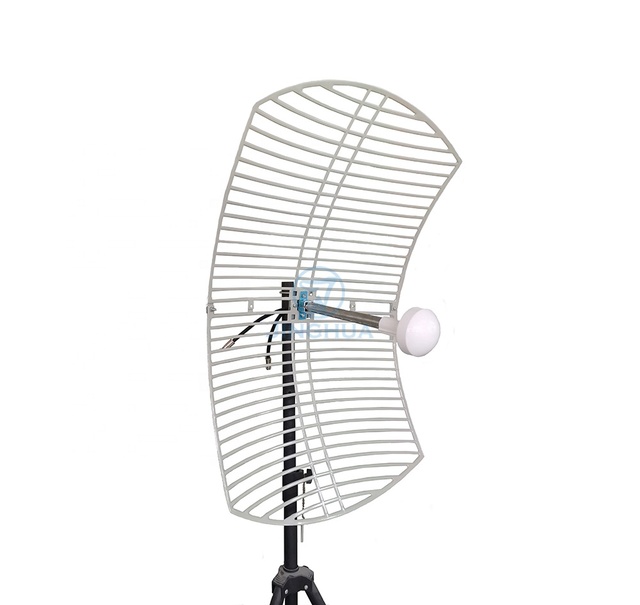 High Gain 2x2 MIMO 3G/4G/LTE 1710-2700MHz 24dB Grid Parabolic Antenna