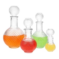 Bouchon sphérique hermétique Bouteille de vin vide Bouteille de liqueur en verre Vodka Whisky avec bouchon en caoutchouc pour une étanchéité pratique