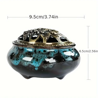 Brûleur d'encens à refoulement en céramique anti-odeur pour bois de santal, parfum d'ambiance pour la maison, hôtels, décorations de Noël, printemps, été, automne