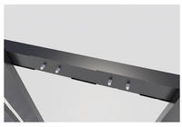 Système de balustrade en verre en alliage d'aluminium couleur cuivre pour escalier et balcon intérieur/extérieur, finition noir mat antirouille