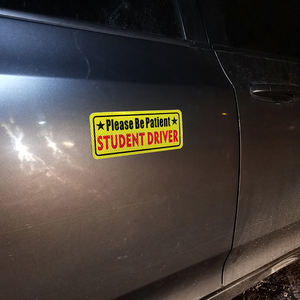 علامة تزيين مغناطيسية ناعمة للسيارة ، يرجى أن يكون السائق صبور ملصق سيارة الوفير المغناطيسي العاكس للسائق الجديد - Product Image 6