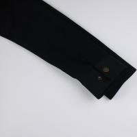 Veste en coton à carreaux noirs pour homme, fermeture éclair, style streetwear