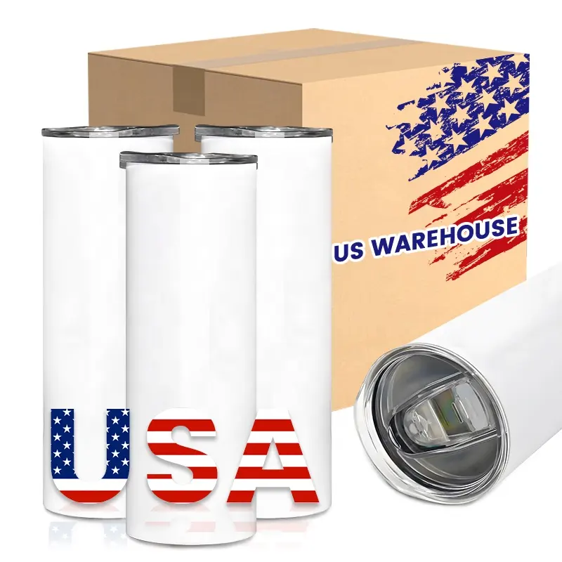 Usa warehouse Wholesale tumbler 20 oz mug heat press vaccum hot/cold thermo sublimation tumblers with extra lid