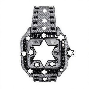 Nuevo Diseño, Reloj Mecánico de Acero Inoxidable Hecho a Mano con Diamantes Moissanite, Unisex, Estilo Hip Hop, Regalo, Vendedor Indio - Product Image 1