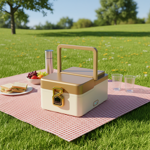 Boîte à lunch électrique 24V/12V anti-fuite, chauffe-aliments rapide pour voiture, <span class=keywords><strong>camion</strong></span> et usage intérieur - Product Image 1