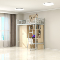 Eisen rahmen Multifunktion ales Kombination sbett Hoch Niedrig Erwachsener Studenten schlafsaal Etagen bett mit Lower Table Cabinet Loft Design Bett