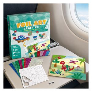 Kit d'art en feuille DIY écologique, autocollants en EVA pailletés, créatures de la forêt, activité créative, cadeau d'anniversaire pour enfants - Product Image 1