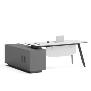 Mobilier de bureau en bois moderne de haute qualité PDG de luxe en forme de L bureau modulaire bureau de direction - Product Image 4