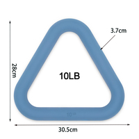 Ensemble d'haltères en silicone pour la salle de sport à domicile, accessoires de fitness, 7 lb et 10 lb, poids libres triangulaires unisexes, anneau de puissance