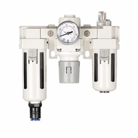 Unité combinée FRL 1/2'' avec purgeur automatique 5m, filtre à air, régulateur et lubrificateur AC4000-04D en alliage d'aluminium, pneumatique 4000L/min
