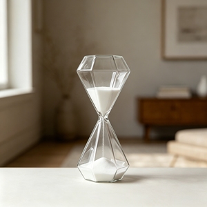 Reloj de Arena Decorativo con Forma de Diamante, de Vidrio, para Sala de Estar, Oficina, Escritorio, Regalo de Boda - Product Image 6