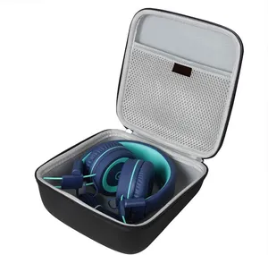 ODM étui rigide noir portable personnalisé Eva pour grand casque sans fil Bluetooth écouteurs sac de transport organisateur