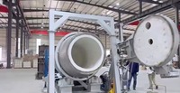 Four rotatif inclinable 2T avec dépoussiéreur à poches pour la fusion de la ferraille de laiton ou d'aluminium