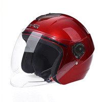 Casque de moto ouvert avec réflexion nocturne casque de moto demi-visage