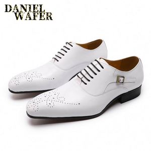 <b>White</b> Formal Leather <b>Shoes</b> with Pointed Toes, Featuring Persian Patterns, Suitable <b>for</b> Formal Wedding Attire <b>for</b> <b>Men</b>. - Product Image 1