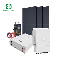 Système Photovoltaïque Hybride 5kW 8kW 10kW Anhui MPPT Panneaux Solaires Monocristallins Onduleur 12000W 24V-220V Batterie Lithium-Ion pour Voiture