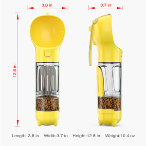 4 in 1 forniture per animali domestici multiuso borraccia per cani da viaggio all'aperto con contenitore per alimenti e Dispenser per sacchetti di cacca - Product Image 5