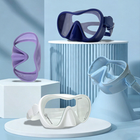 Masque de plongée sans cadre pour adultes, anti-buée, verre transparent, coloré, pour la plongée libre