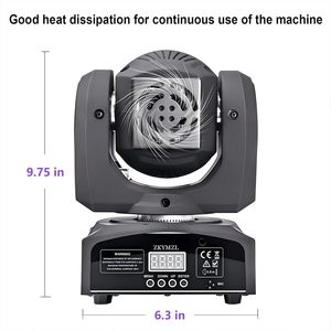 Faro LED mobile da 60W con 8 Gobo e 8 colori, DMX512, illuminazione professionale per palcoscenici, DJ, discoteche e feste - Spedizione da magazzino UE, esente da dazi - Product Image 5