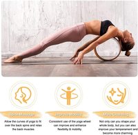 OEM Vente en gros Jeu de roues de yoga Marque privée Équipement d'exercice en caoutchouc ABS PU Rouleau en mousse pour le yoga Marque privée Roue de yoga ABS PU