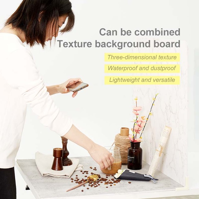 24''*24'' Waterproof Double Side PVC Photo Backdrop Board for Flat Lay,Food Photography ,Jewelry,small Goods Background