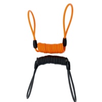 Outil de sécurité en gros, sangle en plastique, spirale, lanière enroulée, boucles de terminal/rappel, câble à ressort, corde d'avertissement