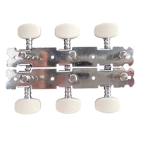 HUASHENG Sliver Chrome Finish Metal Plastic Electric Guitar Tuning Pegs Premium Quality 2 Piece Machine Heads Bass Accessories