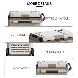 Frigorifero da 45L Portatile da Campeggio, <span class=keywords><strong>Frigo</strong></span> Vetrina e Congelatore Commerciale da <span class=keywords><strong>12v</strong></span> <span class=keywords><strong>per</strong></span> <span class=keywords><strong>Auto</strong></span> con Ruote e Maniglia - Product Image 3