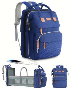 Bolsa de Pañales Grande con Cambiador, Bolsa de Pañales Impermeable, Mochila de Viaje con Puerto USB - Product Image 4