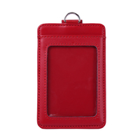 Porte-badge professionnel en cuir véritable avec cordon tour de cou personnalisé, durable, blocage RFID, fermeture à bouton, multifonctionnel
