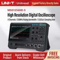 Osciloscopio de Señal Mixta TTLTES UNI-T MSO1254HD-S de 250MHz, 4 Canales, 12 Bits, 2.5GSa/s de Alta Resolución, Generador de Señales MSO, Pantalla Táctil
