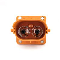 Connecteurs de borne de batterie mâles pour véhicules électriques à énergie nouvelle, en cuivre 16mm², DC HVIL, haute tension, avec interverrouillage PA66, 125A 800V, pour stockage d'énergie