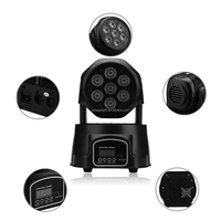 Mini projecteur LED RVBW 7x10W DMX Wash Beam pour scène, idéal pour les événements DJ