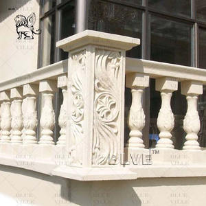 BLVE หรูหราวิลล่าตกแต่งหินธรรมชาติบันไดคอลัมน์ Baluster หินอ่อนสีขาวบันไดราวบันไดราวบันได - Product Image 2