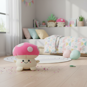 ตุ๊กตาเห็ดสีชมพูขนาด 9 นิ้ว รุ่น NYFY-1251 พิมพ์ลายดิจิตอลทันสมัย น่ารัก สีสันสดใส ของขวัญวันเกิด จัดส่งฟรี - Product Image 3