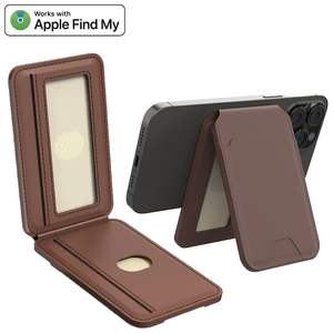 Localizador de etiquetas de aire de cuero MFi, buscador de teléfono magnético, soporte de billetera, navegación GPS, Find My Card Tracker para iPhone de plástico - Product Image 1