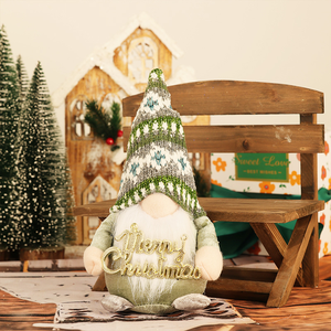 Conjunto de decoración navideña con luces <span class=keywords><strong>Reno</strong></span> <span class=keywords><strong>Rudolph</strong></span> brillante con <span class=keywords><strong>nariz</strong></span> <span class=keywords><strong>roja</strong></span> y regalo de estatua de Gnomo festivo - Product Image 2